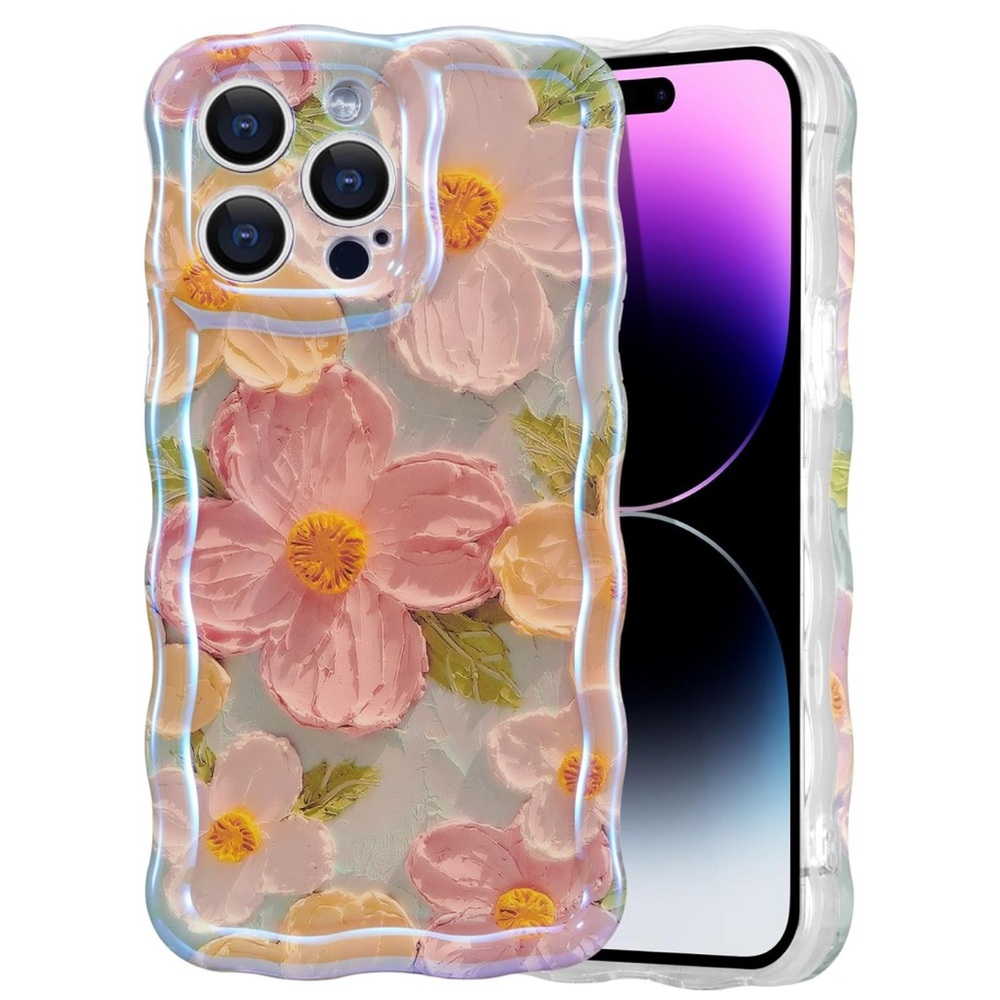 iPhone 14 Pro Floral Wavy Case